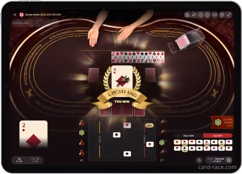 Card Race reels view